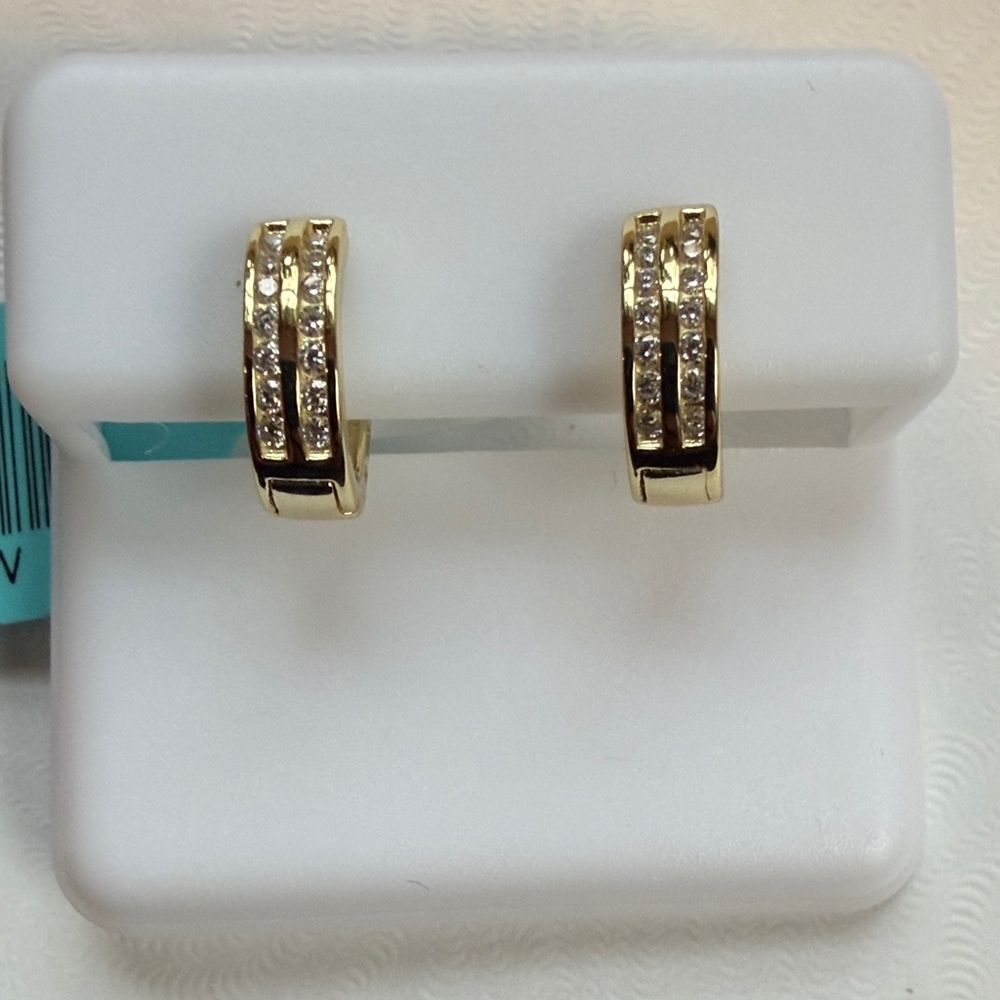 Elegant gold over silver Huggies